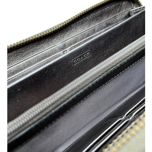 Coach Metallic Snakeprint Wallet Studs Zipper - Picture 7 of 8